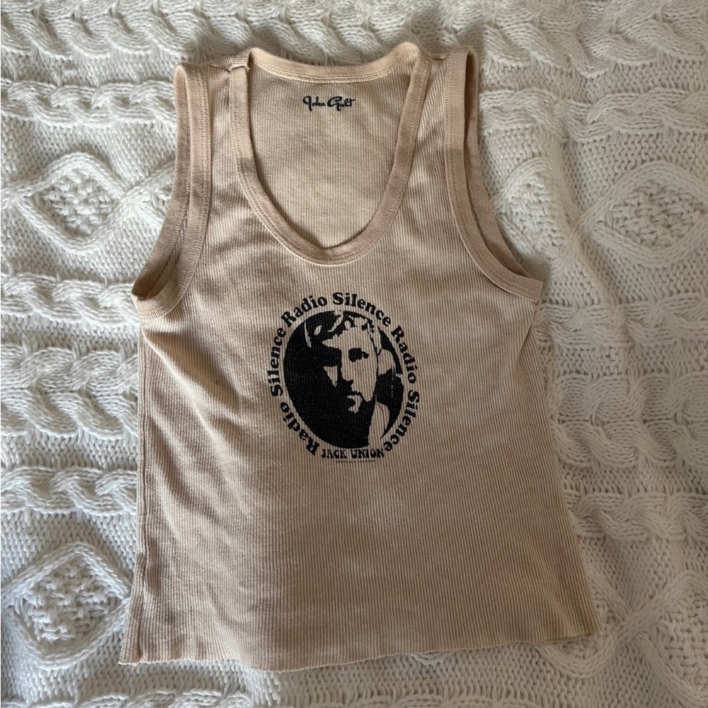 Brandy Melville Radio Silence Beige Tank